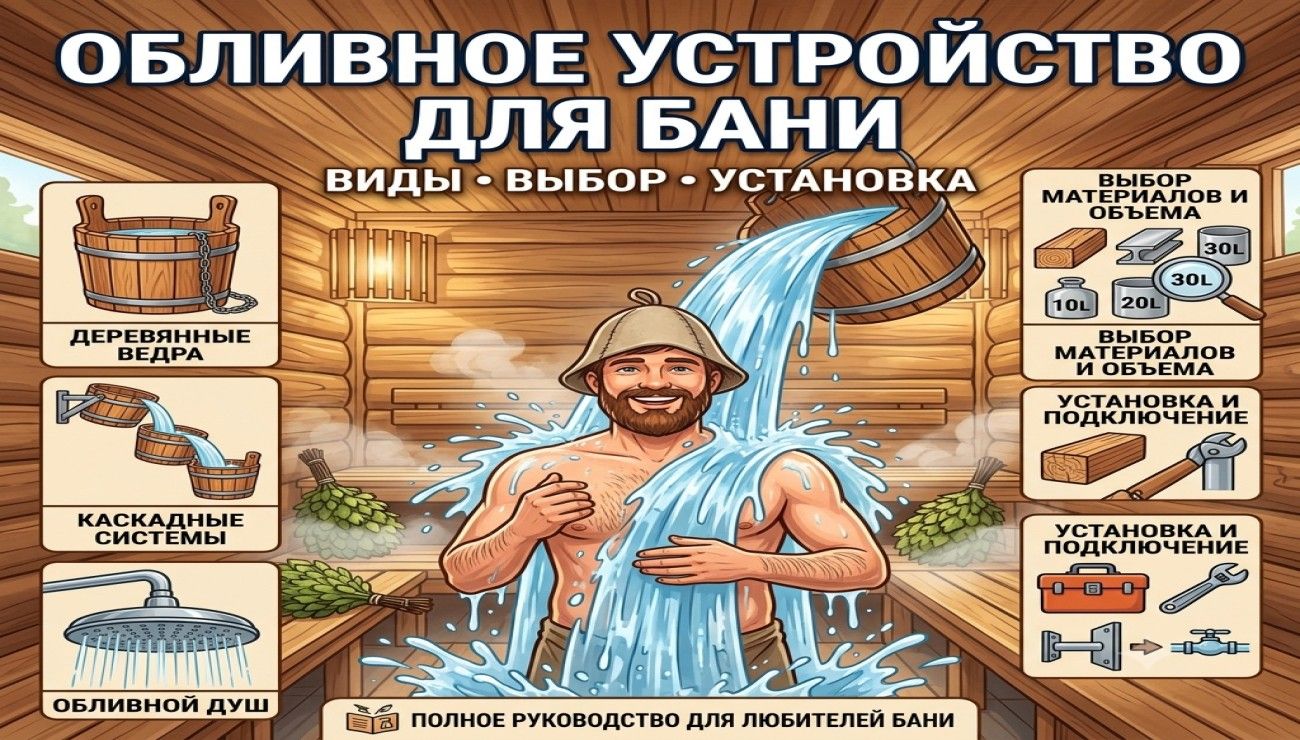Обливное устройство для бани: виды, выбор и установка