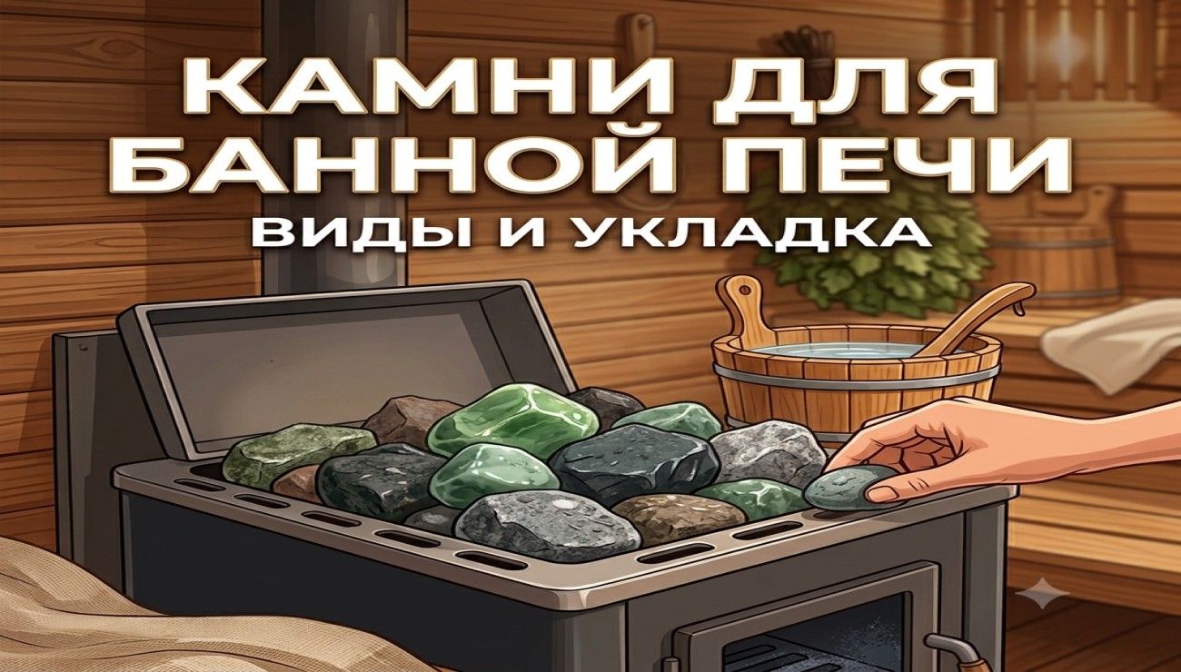 Какие камни для банной печи выбрать: виды и укладка